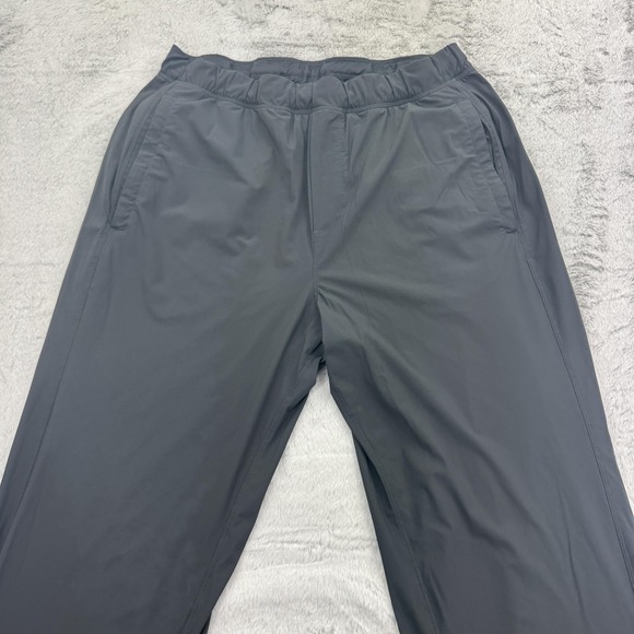 Lululemon Pants Mens Large Gray Pull-On Elastic Waist Drawstring Zipper Pocket - Picture 2 of 10